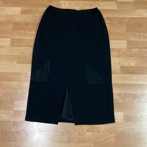 Ferrenti Black Maxi Skirt